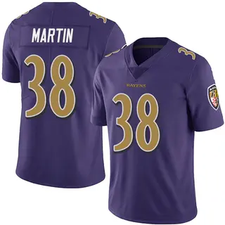 Baltimore Ravens Youth Keyon Martin Limited Team Color Vapor Untouchable Jersey - Purple