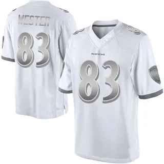 Baltimore Ravens Youth LaJohntay Wester Limited Platinum Jersey - White