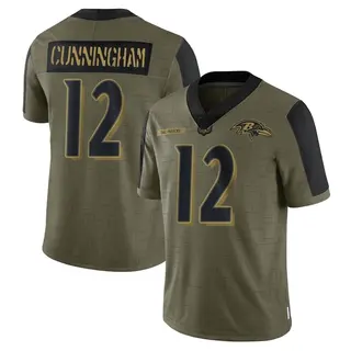 Baltimore Ravens Youth Malik Cunningham Limited 2021 Salute To Service Jersey - Olive