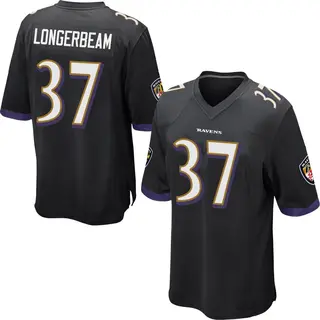 Baltimore Ravens Youth Robert Longerbeam Game Jersey - Black