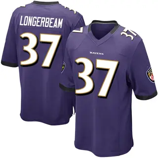 Baltimore Ravens Youth Robert Longerbeam Game Team Color Jersey - Purple