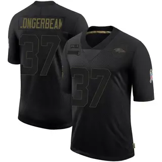 Baltimore Ravens Youth Robert Longerbeam Limited 2020 Salute To Service Jersey - Black