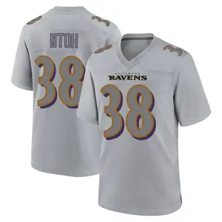 Baltimore Ravens Youth Sone Ntoh Game Atmosphere Fashion Jersey - Gray