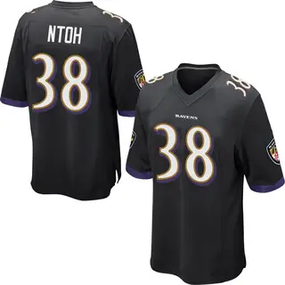 Baltimore Ravens Youth Sone Ntoh Game Jersey - Black