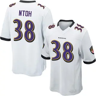 Baltimore Ravens Youth Sone Ntoh Game Jersey - White