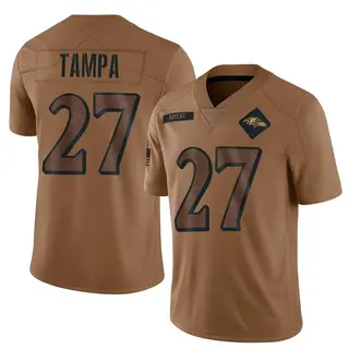 Baltimore Ravens Youth T.J. Tampa Limited 2023 Salute To Service Jersey - Brown
