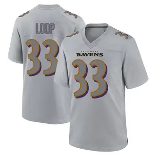 Baltimore Ravens Youth Tyler Loop Game Atmosphere Fashion Jersey - Gray
