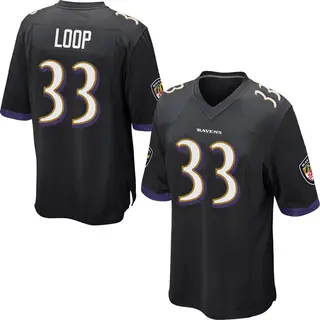 Baltimore Ravens Youth Tyler Loop Game Jersey - Black
