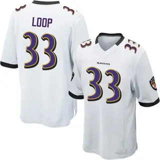 Baltimore Ravens Youth Tyler Loop Game Jersey - White