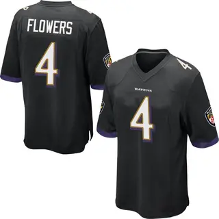 Baltimore Ravens Youth Zay Flowers Game Jersey - Black
