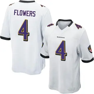 Baltimore Ravens Youth Zay Flowers Game Jersey - White