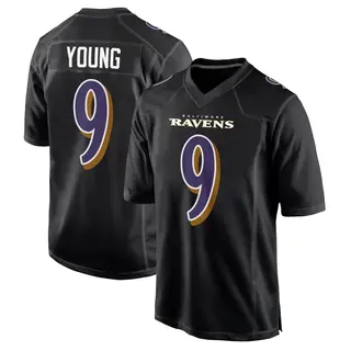 Baltimore Ravens Youth Zion Young Game Carbon Fashion Jersey - Black